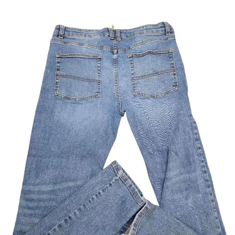 COLLUSION x001‎ Skinny Jeans Mens W34 L32 Light Wash Denim Blue